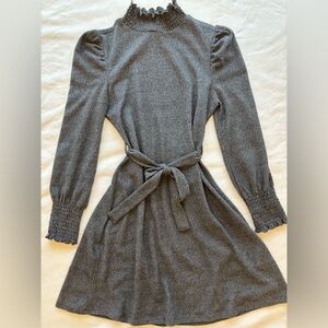 Absolutely Famous Soft Gray Tie Dress Size S